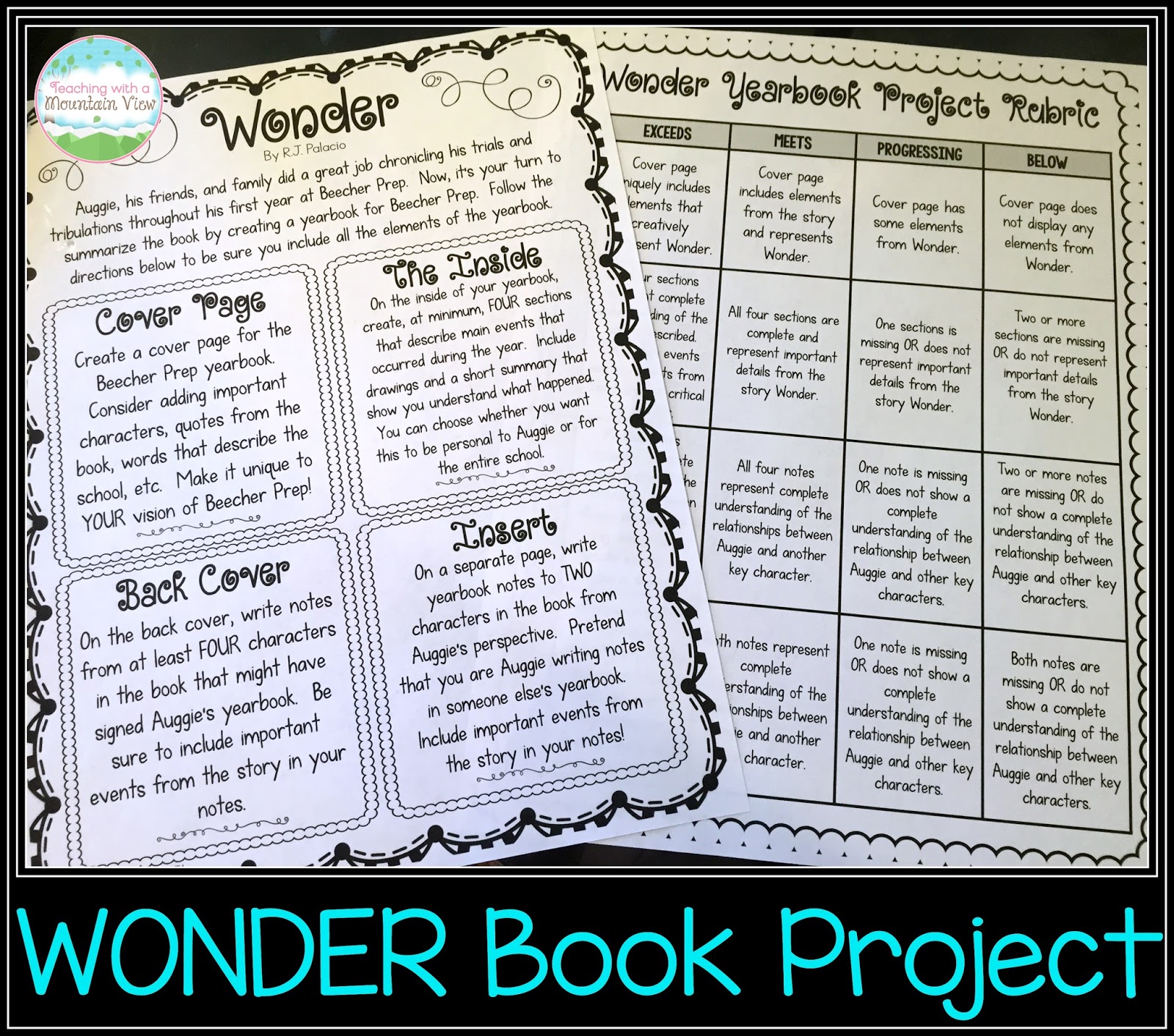 Teaching Story Elements & A WONDER Freebie! Teaching With a Mountain